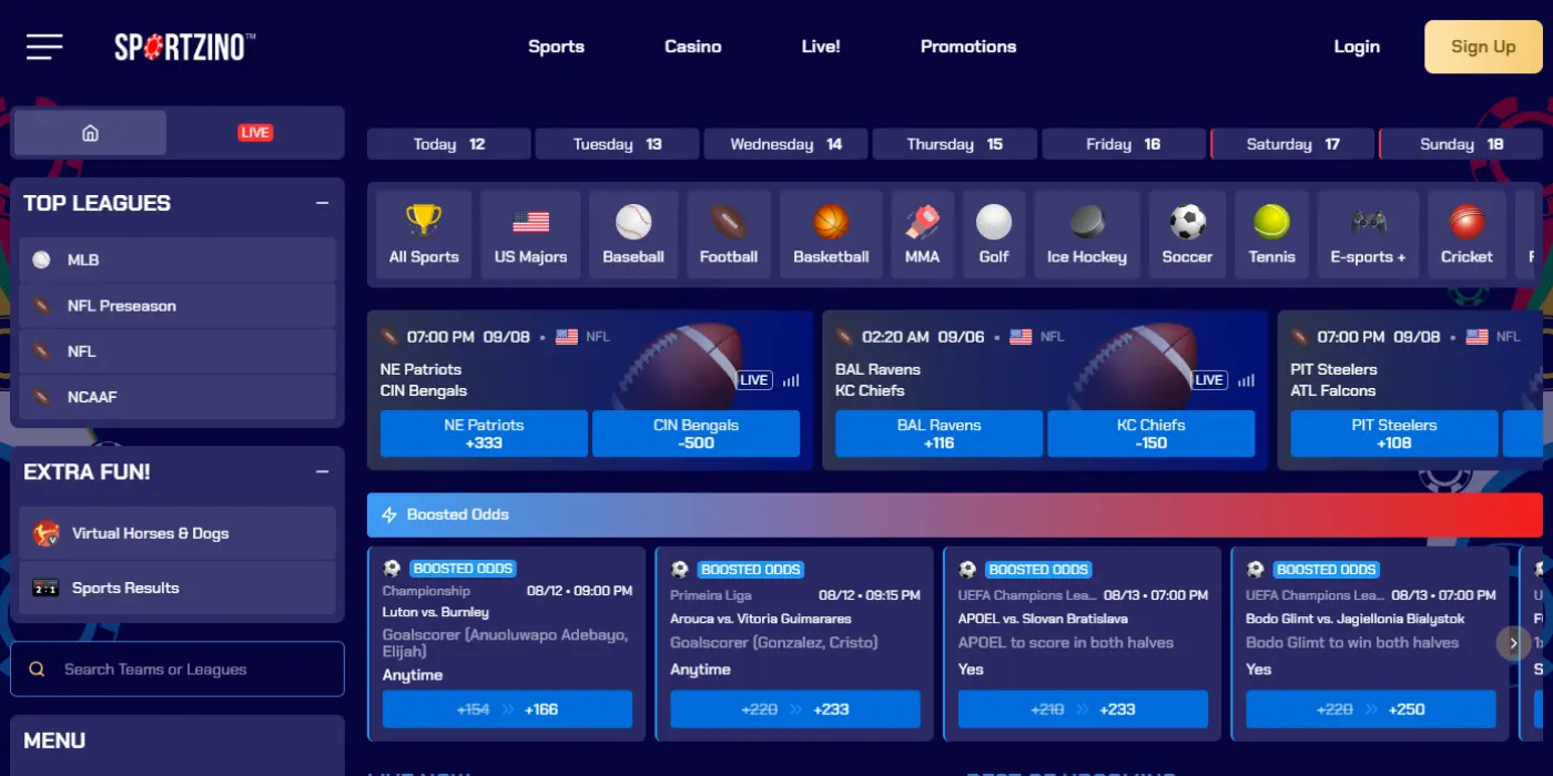 Sportzino Sweepstakes Sports Betting