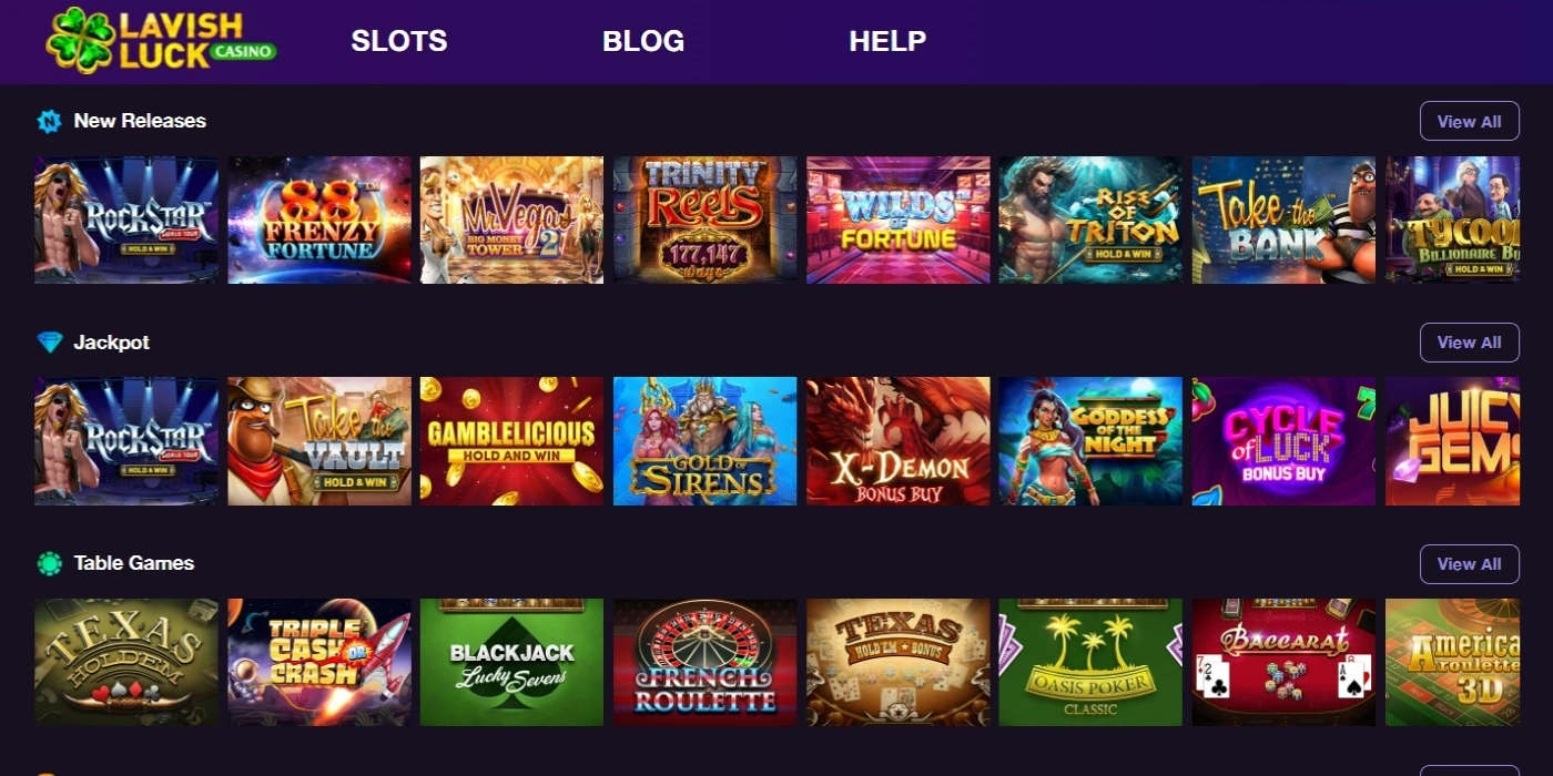 Games at Lavish Luck