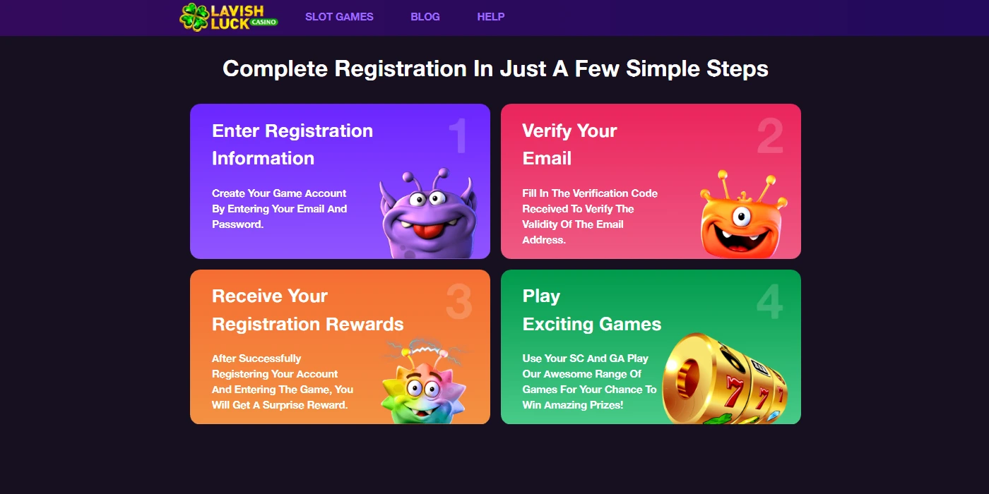 How to Sign Up at Lavish Luck