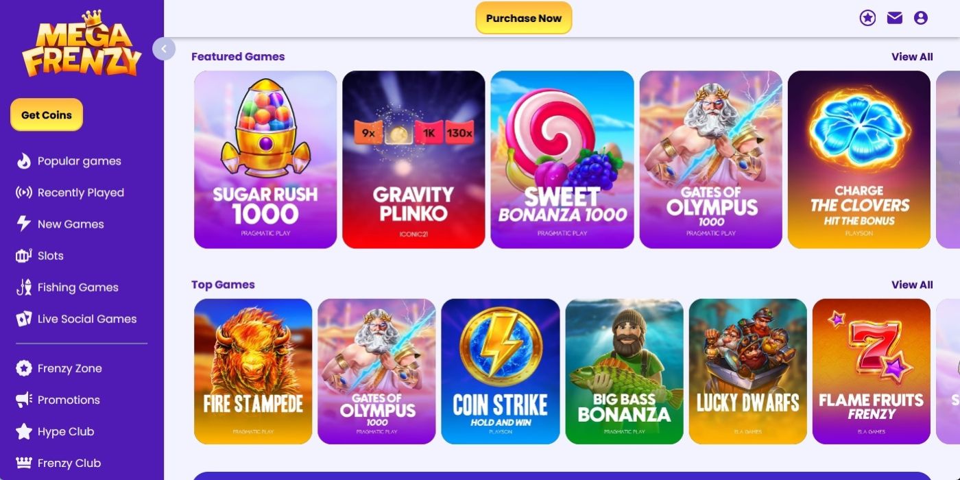 Games At Mega Frenzy