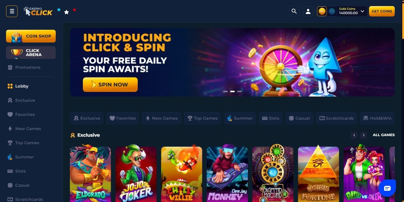 Casino.Click Homepage