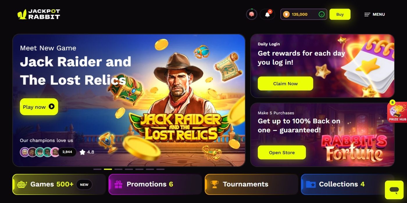 JackpotRabbit Homepage