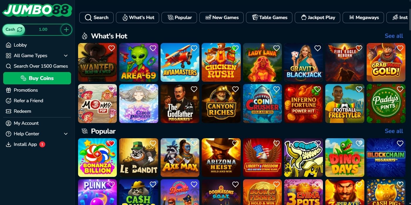 Jumbo88 new Homepage