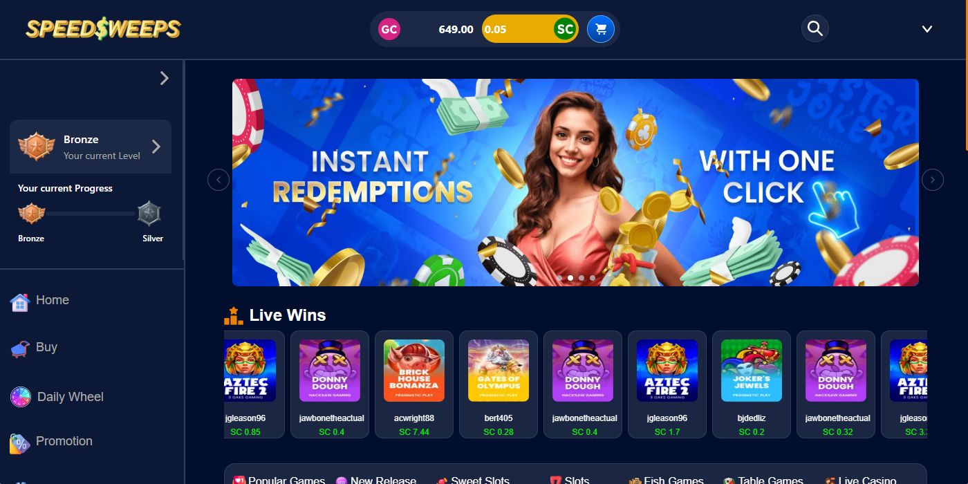 SpeedSweeps Homepage