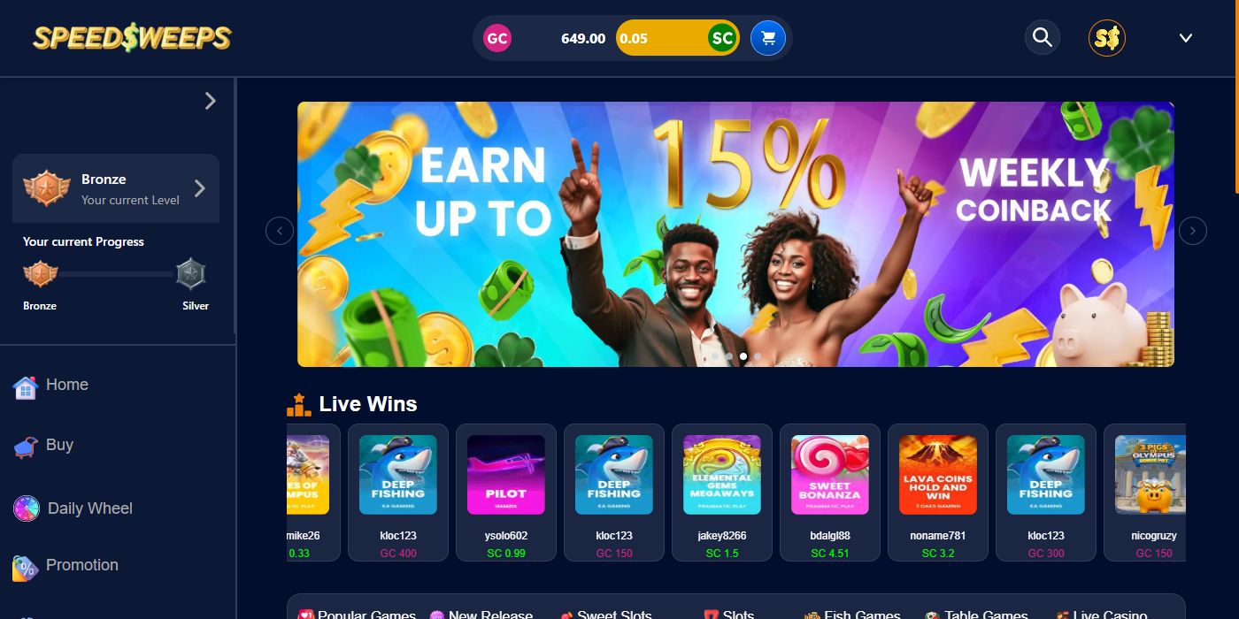 SpeedSweeps new Homepage